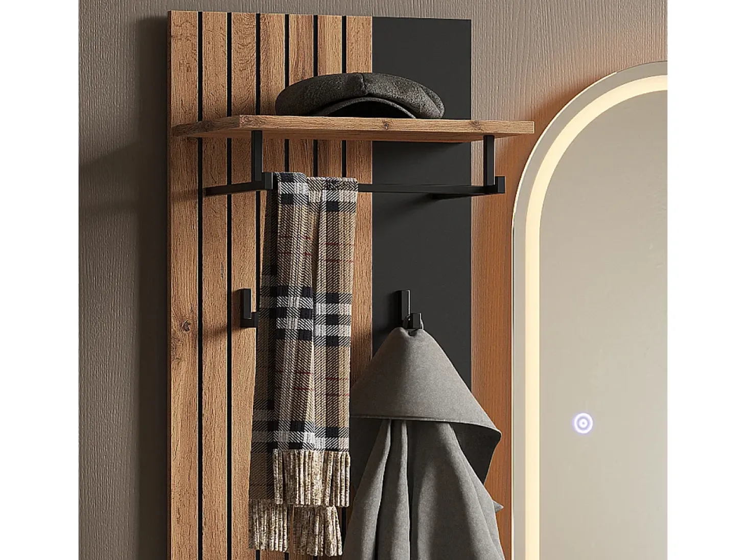 Wandgarderobe carvalho wotan 43x26.6x110 amber