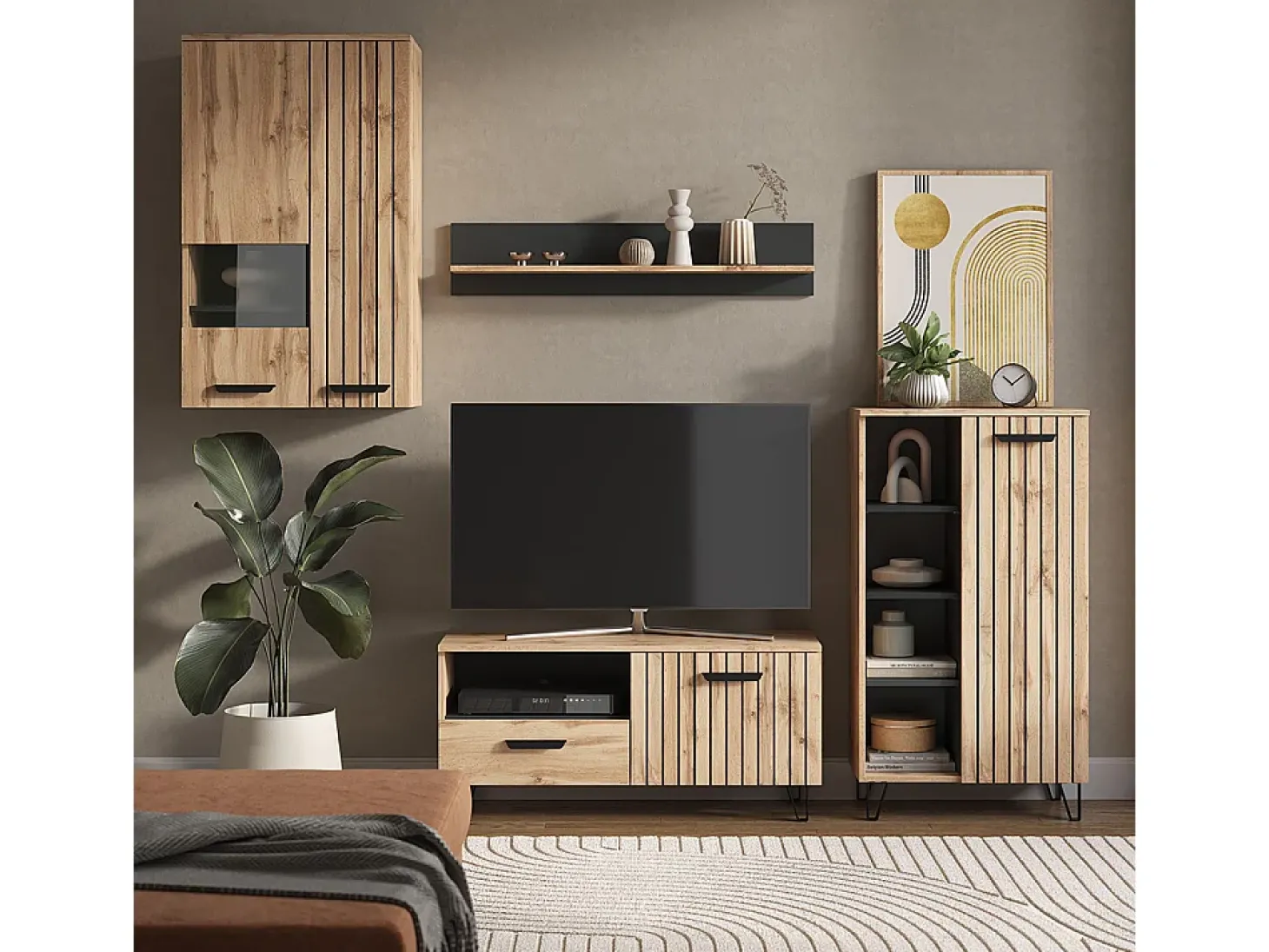 Wandgarderobe carvalho wotan 43x26.6x110 amber