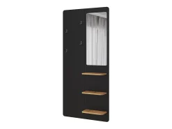 Wandgarderobe preto/carvalho 70x15x150 jochen