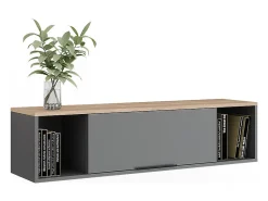 Wandregal antracite/sonoma 120x30x30 betti