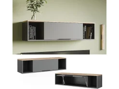 Wandregal antracite/sonoma 120x30x30 betti