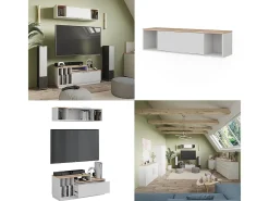 Wandregal branco/sonoma 120x30x30 betti