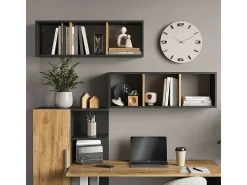 Wandregal carvalho antracite/goldkraft 90x22x30 tomy