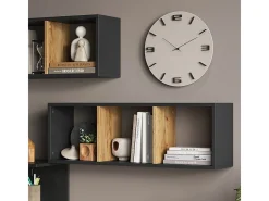 Wandregal carvalho antracite/goldkraft 90x22x30 tomy