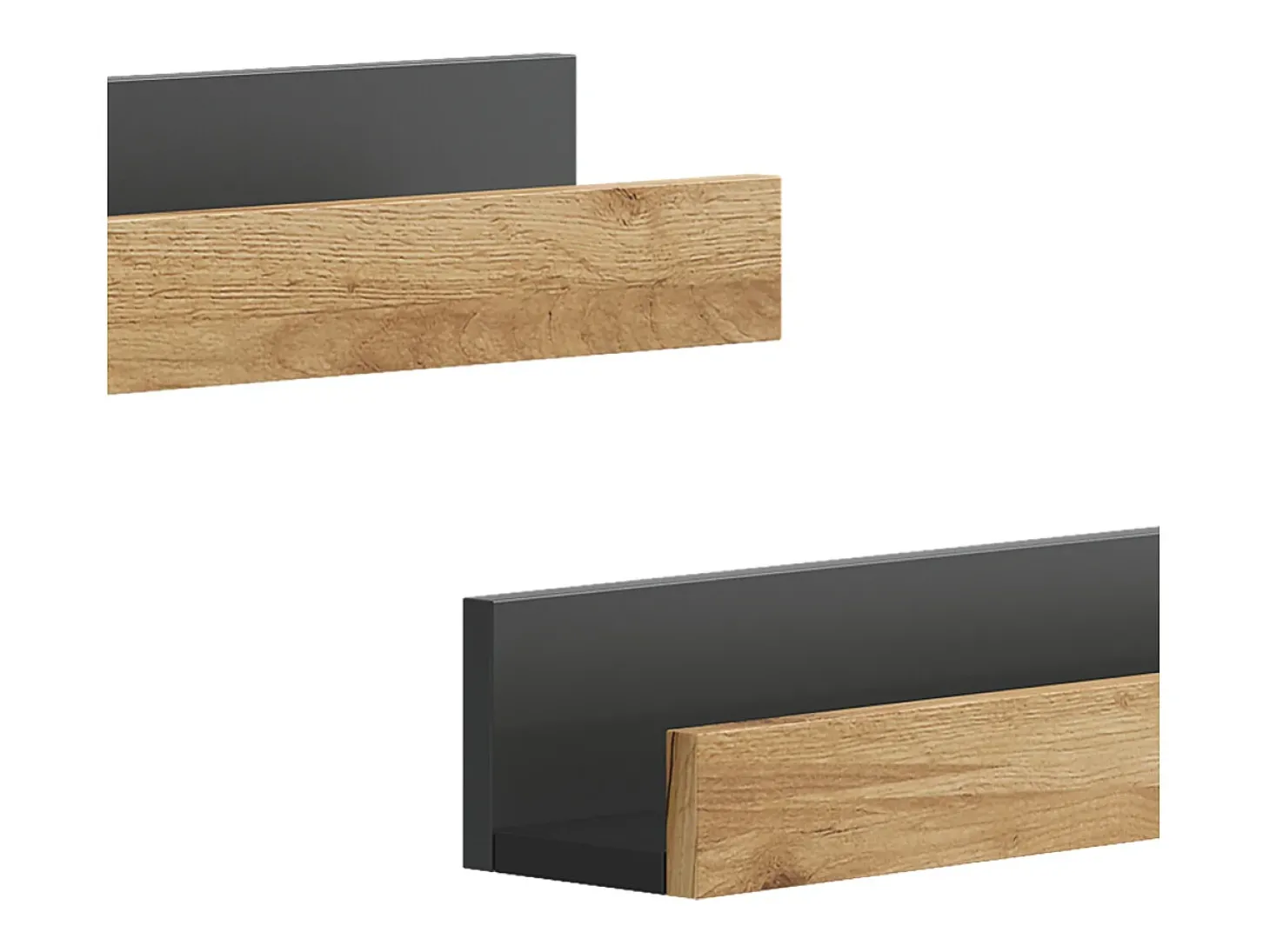 Wandregal carvalho antracite/goldkraft 60x12x10 tomy