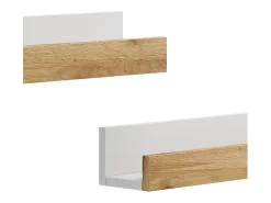 Wandregal carvalho branco/dourado 60x12x10 tomy