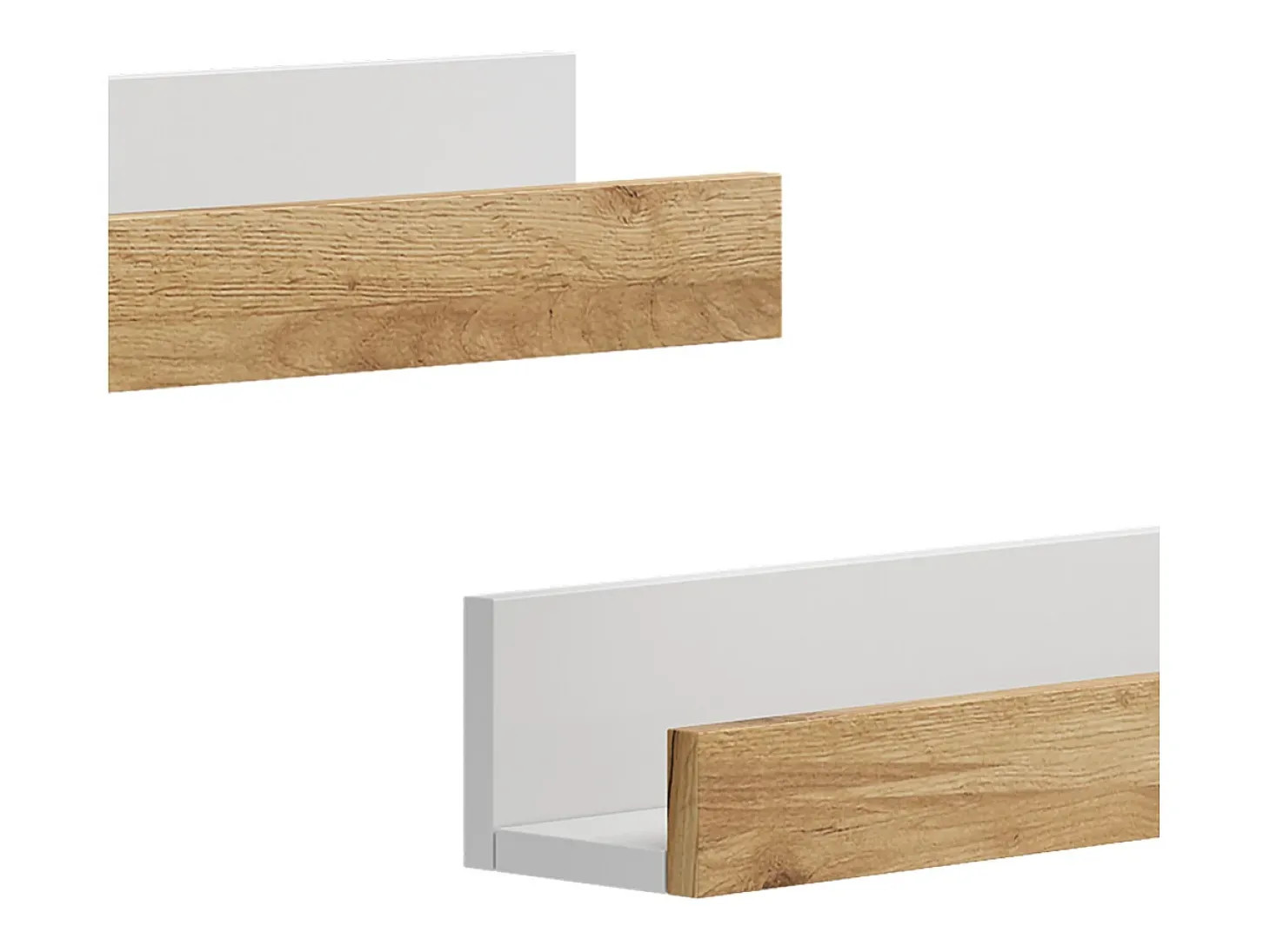 Wandregal carvalho branco/dourado 60x12x10 tomy
