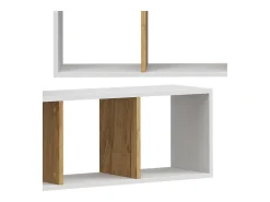 Wandregal carvalho branco/dourado 90x22x30 tomy