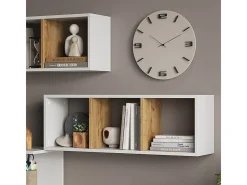 Wandregal carvalho branco/dourado 90x22x30 tomy