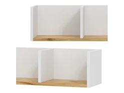 Wandregal carvalho branco/dourado 90x24x20 tomy