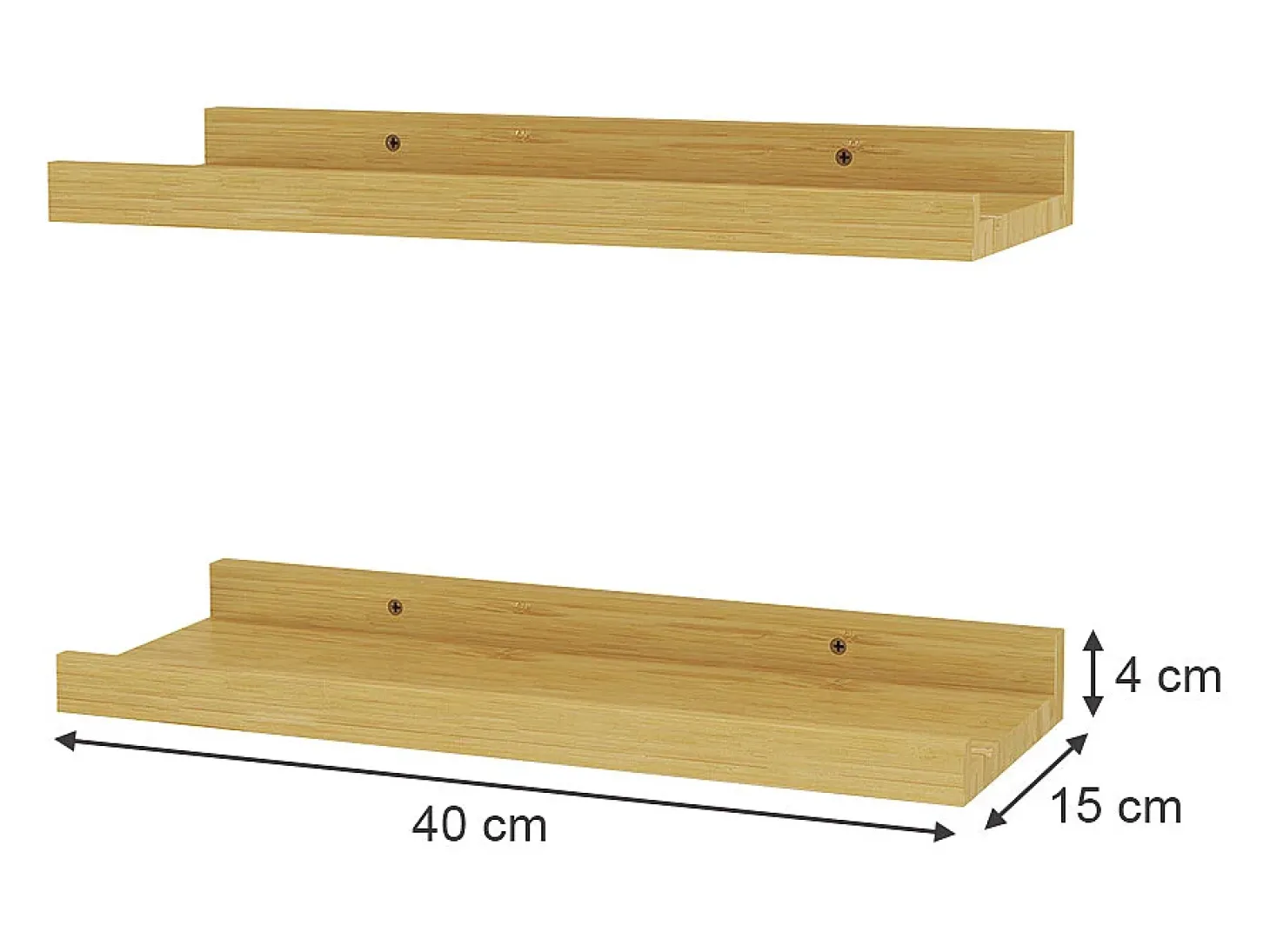 Wandregal madeira natural 40x15x4 linus