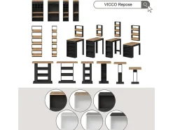 Weinglasregal carvalho goldkraft/antracite 60x15.1x98 repose