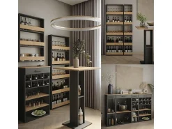 Weinglasregal carvalho goldkraft/antracite 40x15.1x72 repose