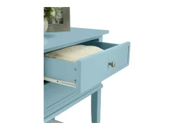 Westerleigh | Mesa de apoio com 1 gaveta em azul escuro - Pés e puxadores dourados