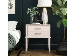 Westerleigh | Mesa de apoio com 2 gavetas em MDF Rosa