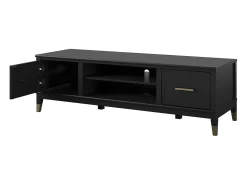 Westerleigh | Móvel para TV com 2 portas em MDF Preto
