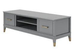 Westerleigh | Móvel para TV com 2 portas em MDF Cinza