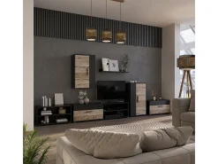 Wohnzimmerschrank carvalho preto/areia 70.8x35.3x38.9 berno