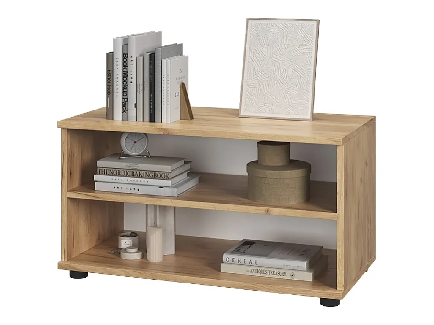 Wohnzimmerschrank carvalho goldkraft/branco 70.8x35.3x38.9 berno