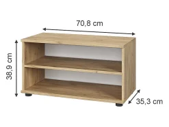 Wohnzimmerschrank carvalho goldkraft/branco 70.8x35.3x38.9 berno