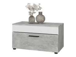 Wohnzimmerschrank concreto/branco 70.8x35.3x38.9 berno