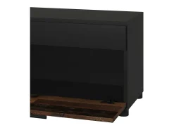 Wohnzimmerschrank preto/estilo antigo 70.8x35.3x38.9 berno