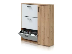Zapatero Leia Blanco Artik (Blanco Mate) - Roble Nodi