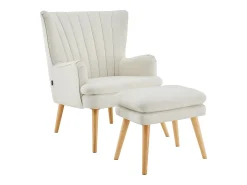 Zenia | Cadeira de acento estofada em PU Creme
