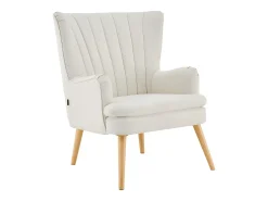 Zenia | Cadeira de acento estofada em PU Creme
