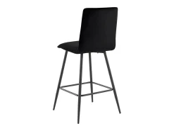 Zeta | Conjunto de 2 banquetas de bar em veludo preto